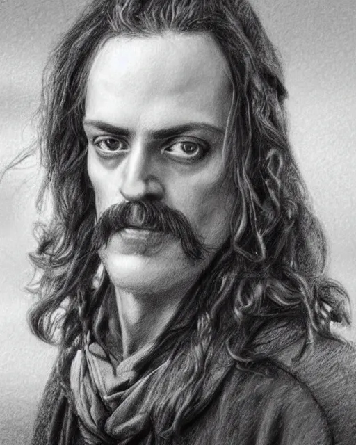 Image similar to pencil drawing of beautiful russian peter the great, hyper realistic face, in the style of greg rutkowski, fantasy, amazing detail, epic, elegant, smooth, sharp focus, from the front