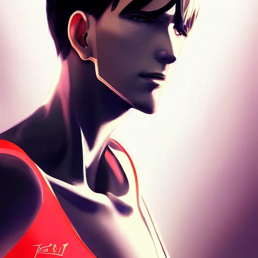 Prompt: portrait of cool boy with robot body by artgerm and ilya kuvshinov, close up, portrait, cinematic, elegant, artstation, intricate, highly detailed, digital painting, artstation, concept art, sharp focus, illustration, cyberpunk, cgsociety, 8 k