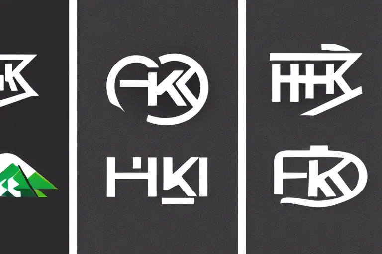 Prompt: logo designs for an organization called fhk, made in adobe illustrator