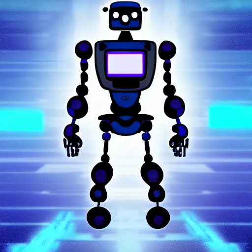 Image similar to robot in cyberchill aesthetic style