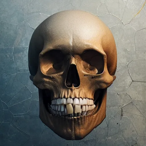 Image similar to portrait_of_a_melting_skull._intricate_abstract._intricate_artwork._by_Tooth_Wu_wlop_beeple_dan_mumford._octane_render_trending_on_artstat