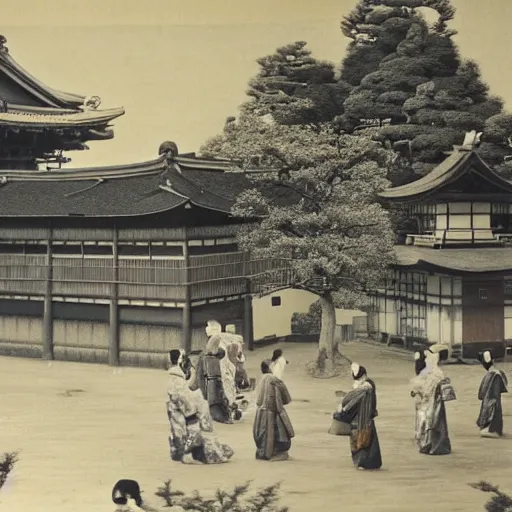 Image similar to vintage photo of edo era japan, realistic, high detail, cinematic