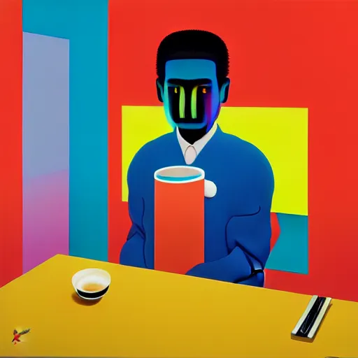 Image similar to coffee by shusei nagaoka, kaws, david rudnick, airbrush on canvas, pastell colours, cell shaded, 8 k, by basquiat