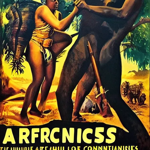 Prompt: African Chronicles, movie poster, artwork by Bill Medcalf