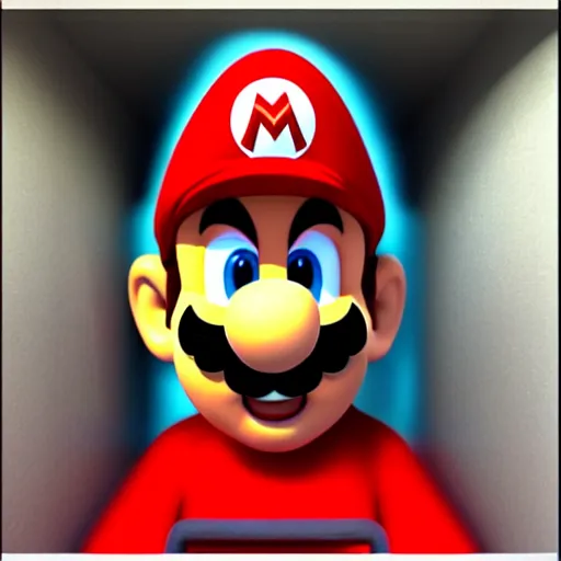 Image similar to super mario sitting on a toilet taking a poop with an angry look on his face