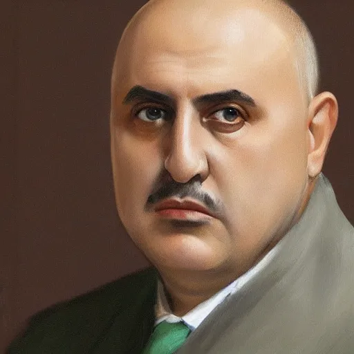 Prompt: боико борисов matte portrait painting of bulgarian prime minister boyko borissov