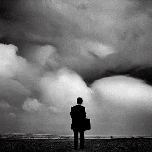 Image similar to person talking to a stormy cloud by Trent Parke, clean, detailed, Magnum photos