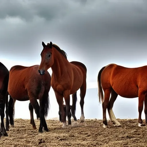 Image similar to a herd of horses nature photo