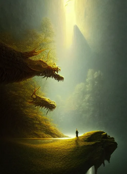 Image similar to a hyper - detailed 3 d render like a oil painting of nature witnessing itself through all creatures, surrealism!!!!! surreal concept art, lifelike, photorealistic, digital painting, aesthetic, smooth, sharp focus, artstation hd, by greg rutkowski, bruce pennington, valentina remenar,