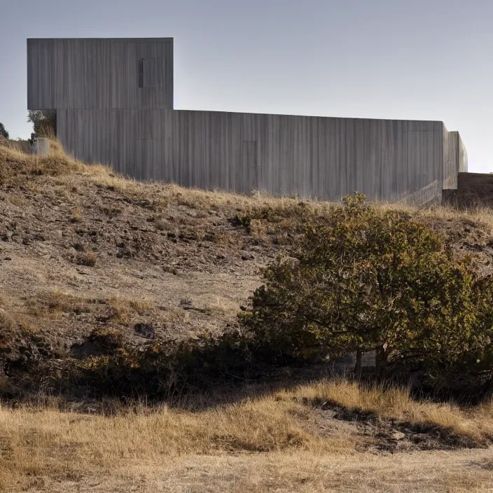 Image similar to a building in a landscape, trending on getty images