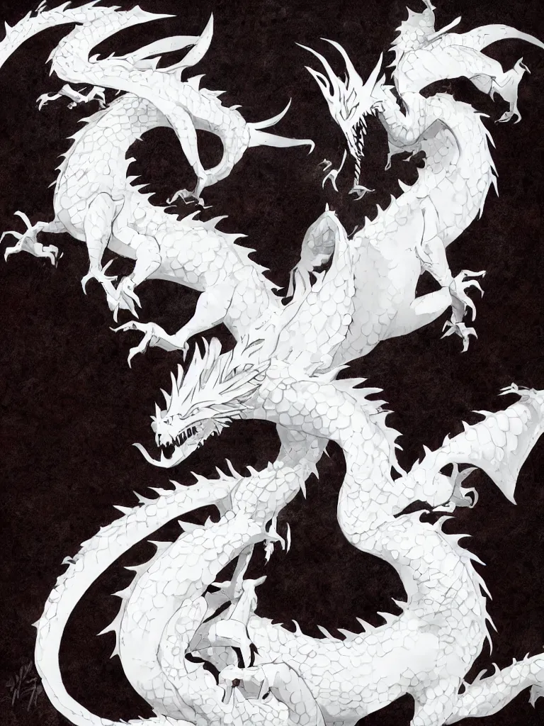 Prompt: white dragon by miyazaki