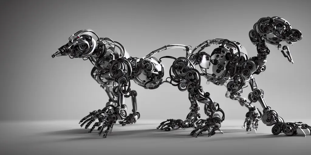 Image similar to photo of cybermorphic robotic animal