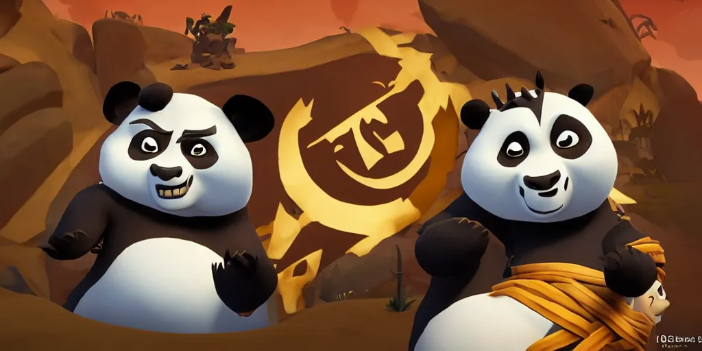 Image similar to selfie of a sea of thieves character, kung fu panda style, digital art, unreal engine