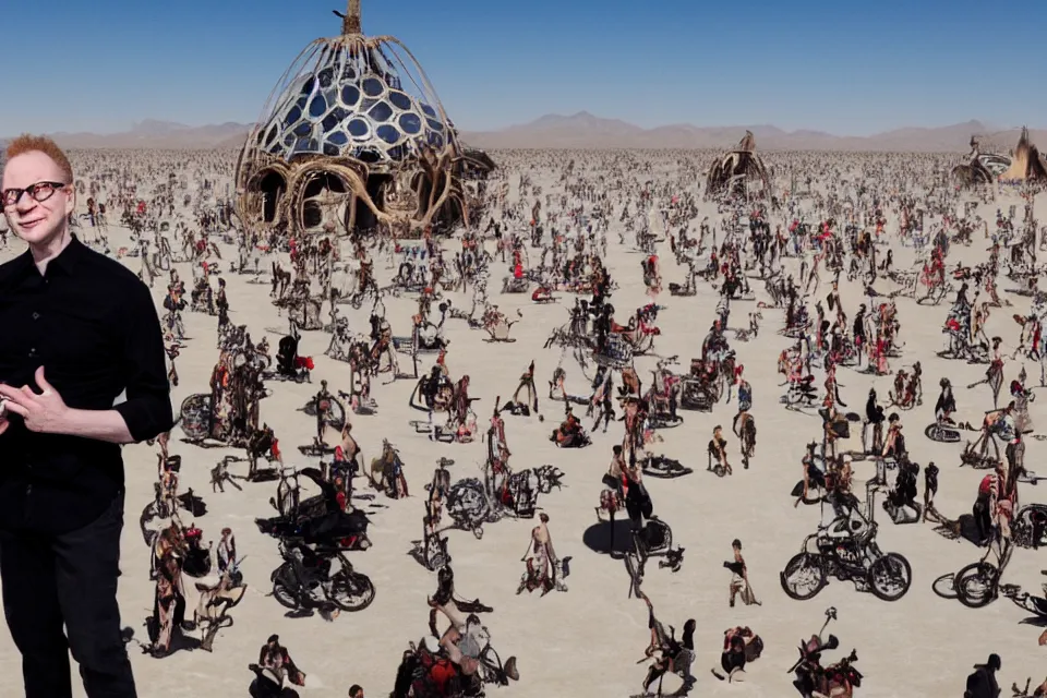 Prompt: Danny Elfman at Burning Man