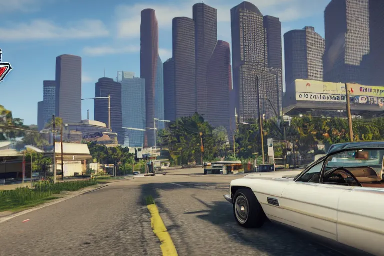 Image similar to screenshot of Grand Theft Auto 6: Houston, for ps5, Highly Detailed, Unreal engine 5, HD, 8k, GTX 3090,