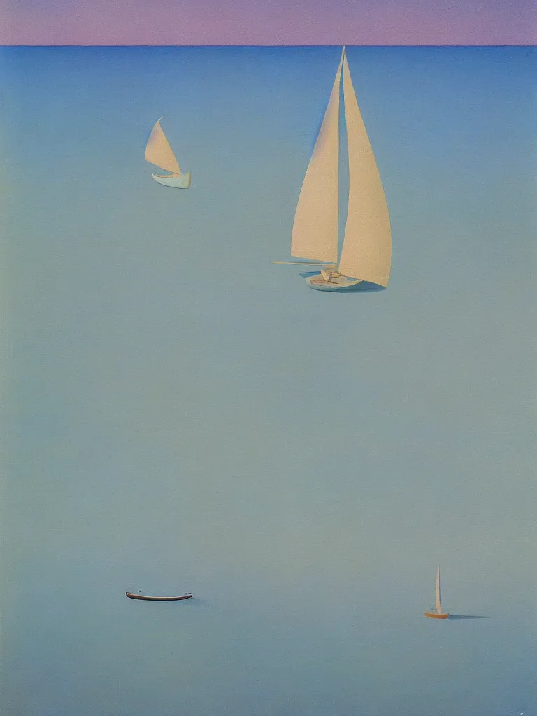 Image similar to a neo retro poster a boat near dune du Pilat, australian tonalism, pale gradients design, matte drawing, clean and simple design, outrun color palette. painted by Morandi, Agnes Pelton