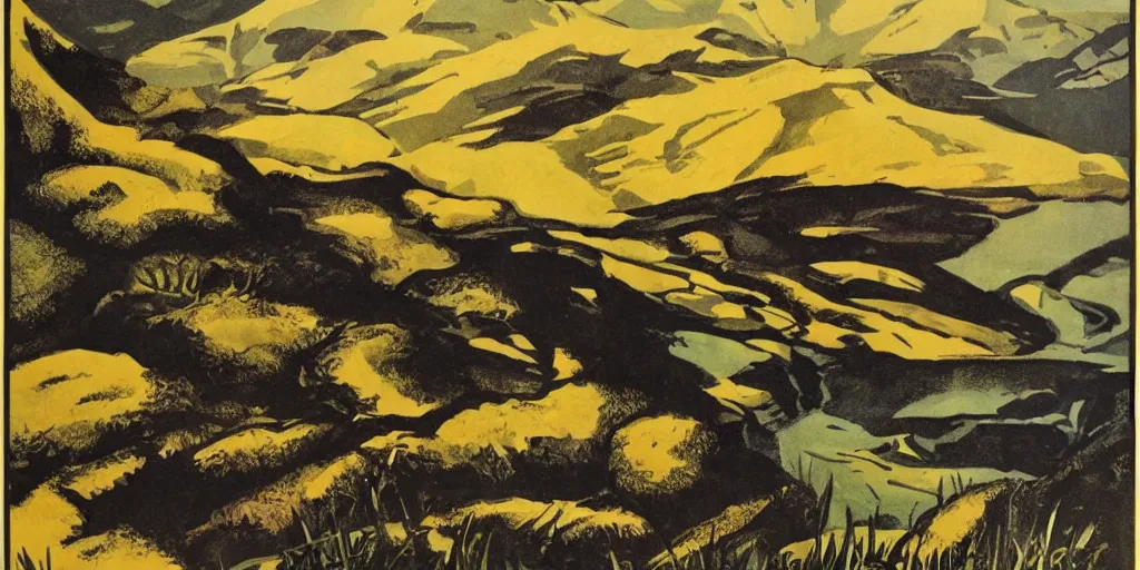 Image similar to landscape, 1 9 3 0 poster