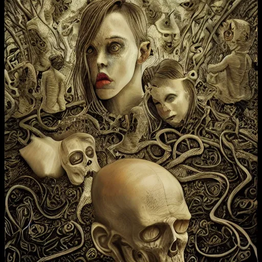 Image similar to hell is other people, photorealistic, creepy, melancholic, intricate