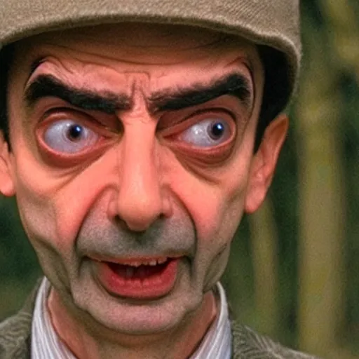 Image similar to mr bean in blair witch project