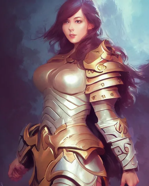 Image similar to a beautiful female paladin by Stanley Artgerm Lau, WLOP, Rossdraws, frank frazetta, Andrei Riabovitchev, Marc Simonetti, tranding on artstation