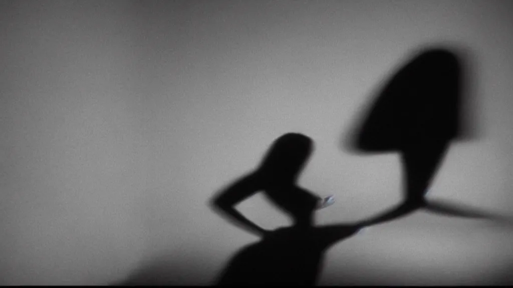 Image similar to movie still of girl having sleep paralysis a shadow watching, cinematic composition, cinematic light, criterion collection, by david lynch