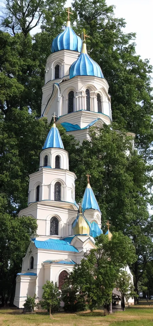 Image similar to tiny home that looks exactly like st volodymyr's cathedral.