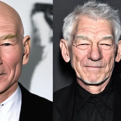 Image similar to patrick stewart mixed with ian mckellen