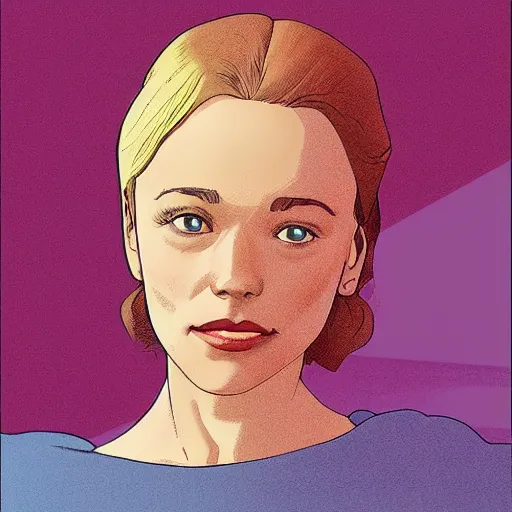 Image similar to rachel mcadams retro minimalist portrait by jean giraud, moebius starwatcher comic, 8 k