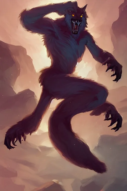 Image similar to werewolf Video game icon design , 2d game fanart behance hd by Jesper Ejsing, by RHADS, Makoto Shinkai and Lois van baarle, ilya kuvshinov, rossdraws global illumination