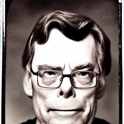 Prompt: stephen king, tintype