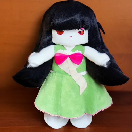 Image similar to cute fumo plush of the nasty girl who told rumors behind everybody's back