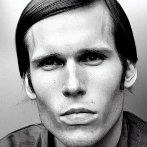 Image similar to A photograph portrait of Jerma985 with short-medium length hair a combover wearing early 1970s menswear in the early 1970s, taken in the early 1970s, grainy, taken on a 1970s Kodak Camera, realistic, hyperrealistic, very realistic, highly detailed, very detailed, extremely detailed, detailed, digital art, trending on artstation, colorized photo