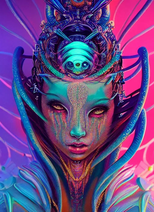 Image similar to hyper detailed ultra sharp of a silicone goddesscore slutpunk biocore overcrowded ocean city bioluminated seawomen trending on artstation, warpaint aesthetic, earthwave, colorful, psychedelic, ornate, intricate, digital painting, concept art, smooth, sharp focus, illustration, art by artgerm and greg rutkowski and h. r. giger, 8 k