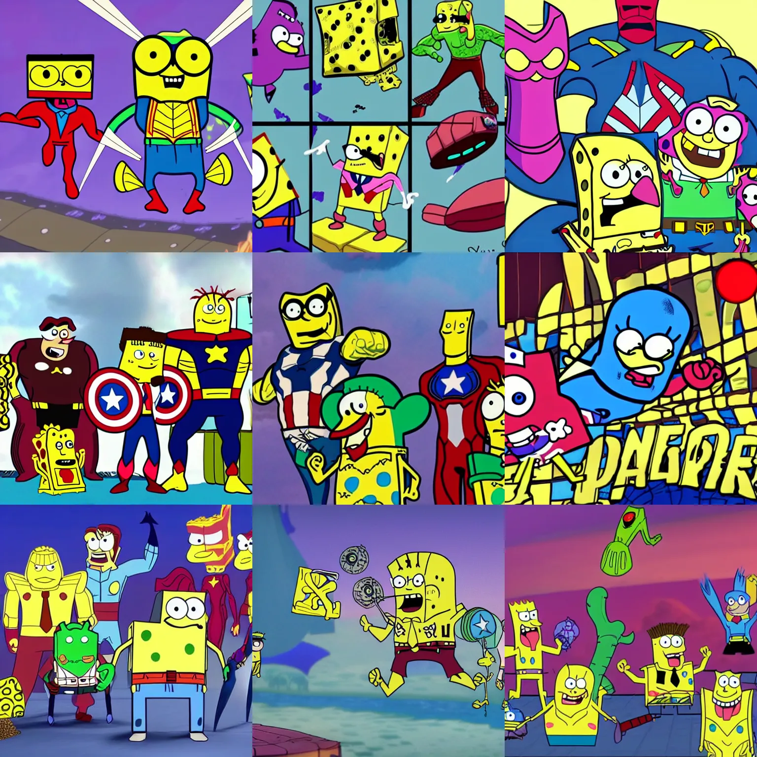 Prompt: dream the avengers in spongebob squarepants, animated, high quality, 4 k