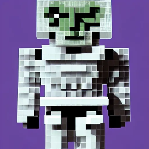 Image similar to voxel art of the terminator ( 1 9 8 4 )