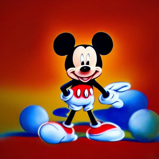 Prompt: mickey mouse by johffra bosschart