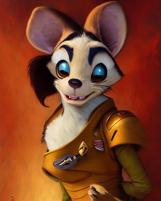 Image similar to painting of anthromorphic female rat wearing starfleet uniforms, zootopia, fursona, furaffinity, 4 k, deviantart, furry art, very expressive detailed feminine face, gaston bussiere, craig mullins, jc leyendecker, gustav klimt, artgerm, greg rutkowski, alphonse mucha