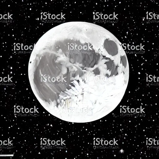 Prompt: beautiful detailed vector art of the moon