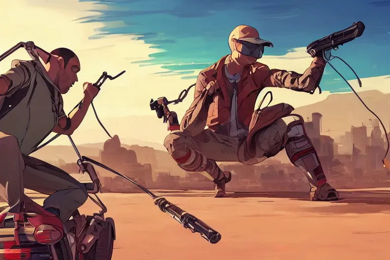 Prompt: praying mantis, gta 5 comics official fanart behance hd artstation by jesper ejsing, by rhads, makoto shinkai and lois van baarle, ilya kuvshinov, ossdraws, that looks like it is from borderlands and by feng zhu and loish and laurie greasley, victo ngai, andreas rocha, john harris fast and furious