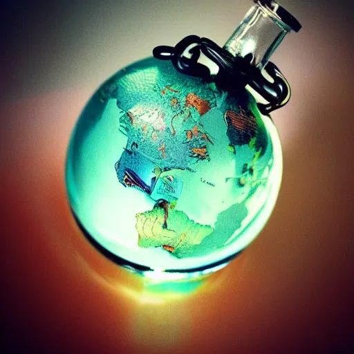 Prompt: the world in a bottle
