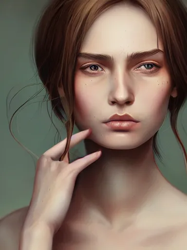 Image similar to girl where the skin is wood, portrait, digital painting, elegant, beautiful, highly detailed, artstation, concept art