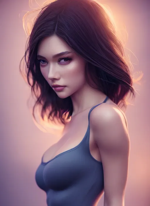 Image similar to a gorgeous female photo, professionally retouched, soft lighting, realistic, smooth face, full body shot, torso, dress, perfect eyes, wide angle, sharp focus on eyes, 8 k high definition, insanely detailed, intricate, elegant, art by artgerm and jason chan and mark litvokin