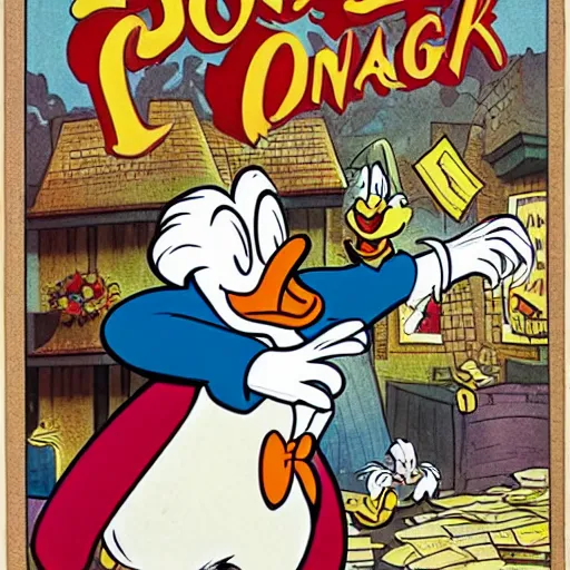 Prompt: The life and times of Scrooge mcDuck by Don Rosa