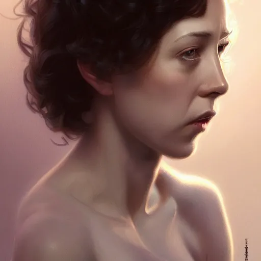 Image similar to ultra realistic illustration, kristen schaal from diablo, intricate, elegant, highly detailed, digital painting, artstation, concept art, smooth, sharp focus, illustration, art by artgerm and greg rutkowski and alphonse mucha