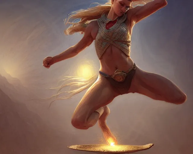 Prompt: long jump, olympics, games, sand, leap, jump, crowd, arena, deep focus, d & d, fantasy, intricate, elegant, highly detailed, digital painting, artstation, concept art, matte, sharp focus, illustration, hearthstone, art by artgerm and greg rutkowski and alphonse mucha