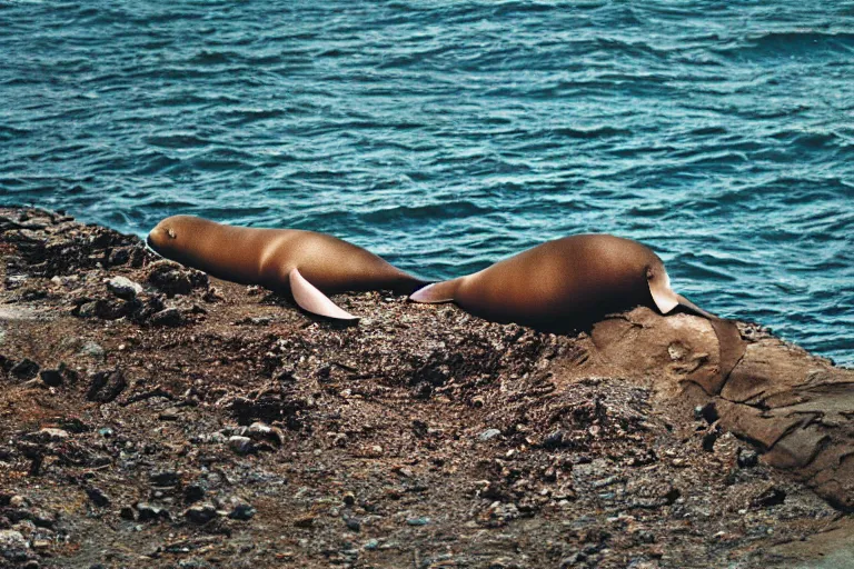 Image similar to a photo of a sealion centipede in its natural habitat, kodak ektachrome e 1 0 0 photography