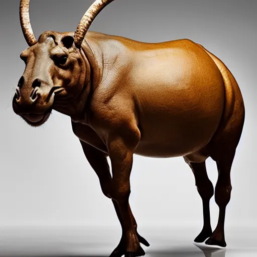 Image similar to a portrait of a beautiful athletic young male hippocentaur , photographed by erwin olaf, artistic