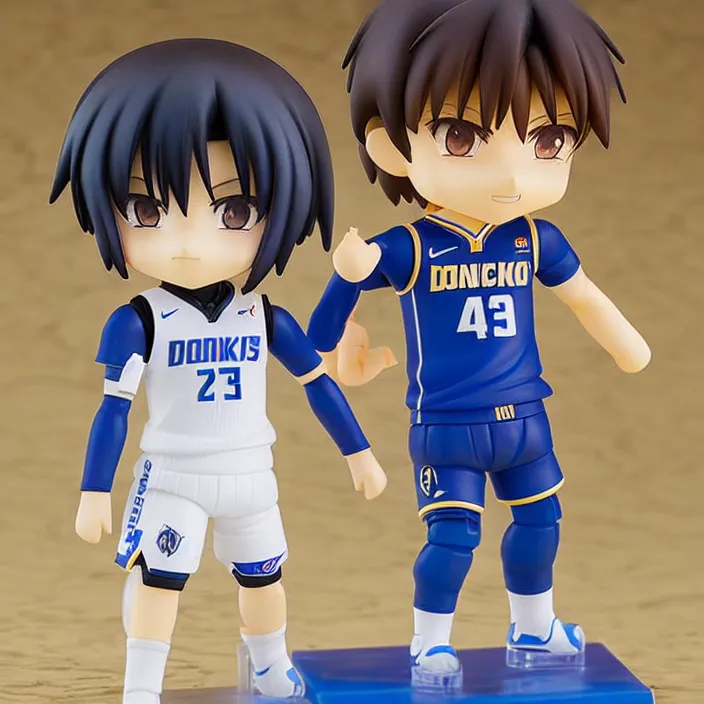 Image similar to an anime nendoroid of luka doncic, figurine, detailed product photo