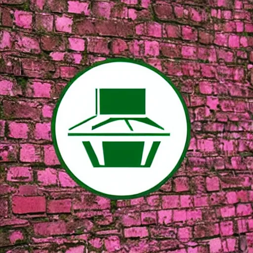 Image similar to “logo for Central Pork, pig, weeds, tall building, pink and green”