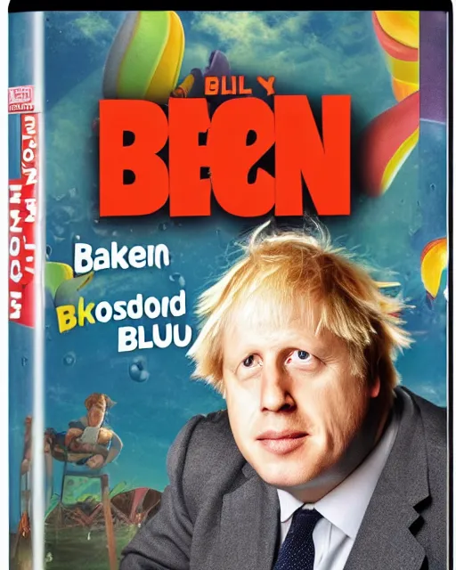 Prompt: boris johnson's baked bean adventure blu-ray DVD case still sealed in box, ebay listing